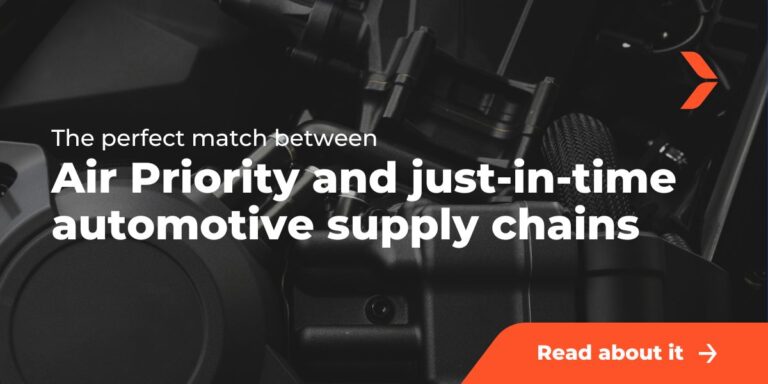xpd global’s time Over automotive parts painted in black it says "The perfect match between air priority and just-in-time automotive supply chain". Access the article to read a case study about air priority solutions to delivery time critical cargo to assembly plants and just-in-sequence supply chains.