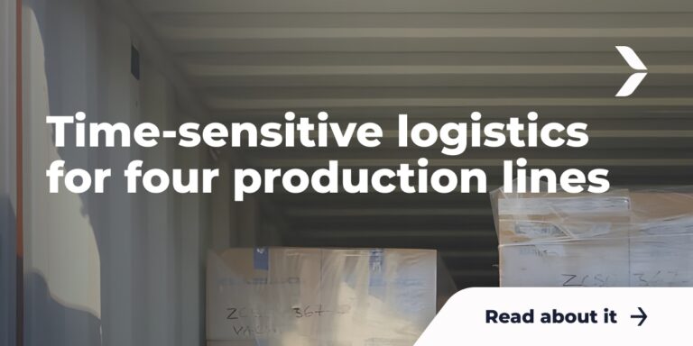 It says time-sensitive logistics for 4 production lines over the picture of part of 4 production lines xpd global has transported. Read the complete article to learn all the details.